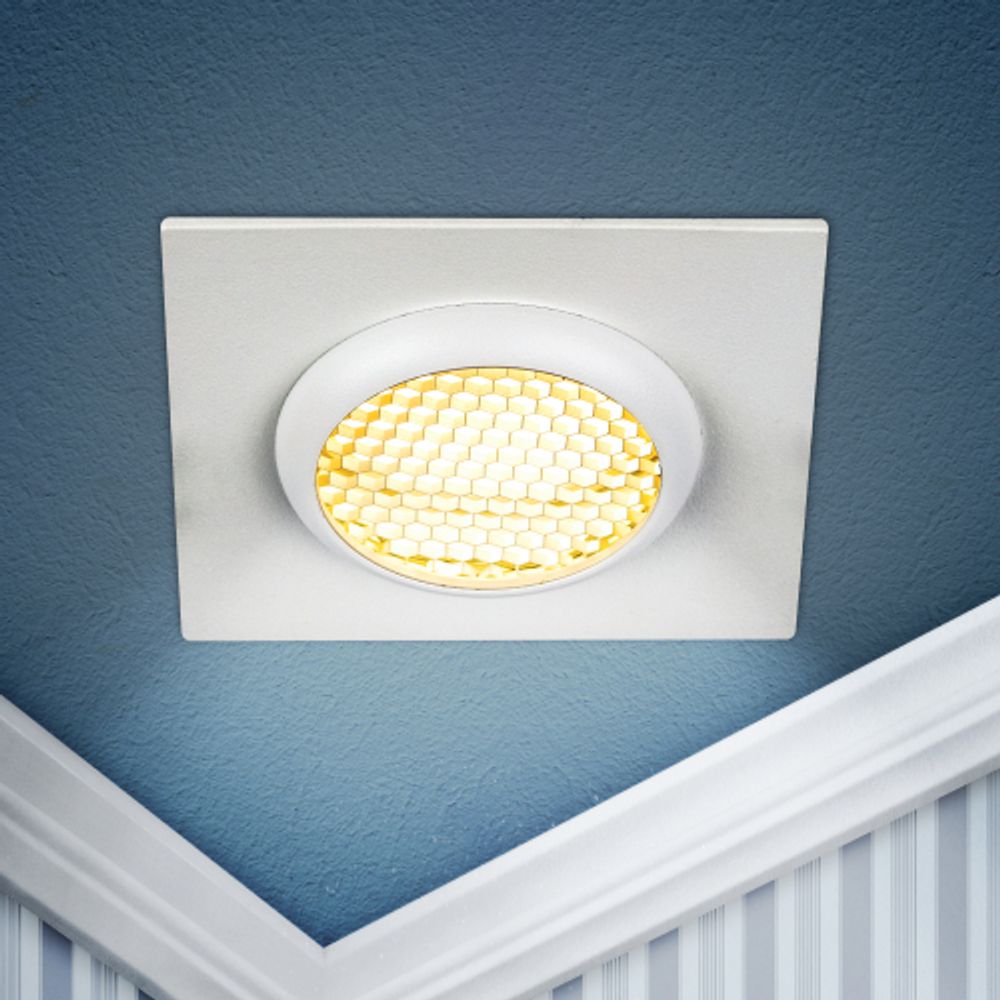 Встраиваемый светильник алюминиевый ЭРА KL110 WH MR16 GU5.3 белый матовый | Алюминиевые встраиваемые светильники