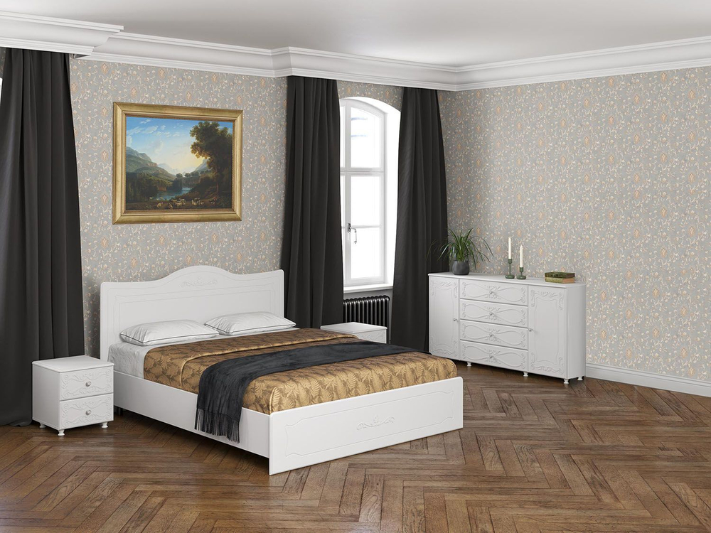 Спальня Италия-5 белое дерево