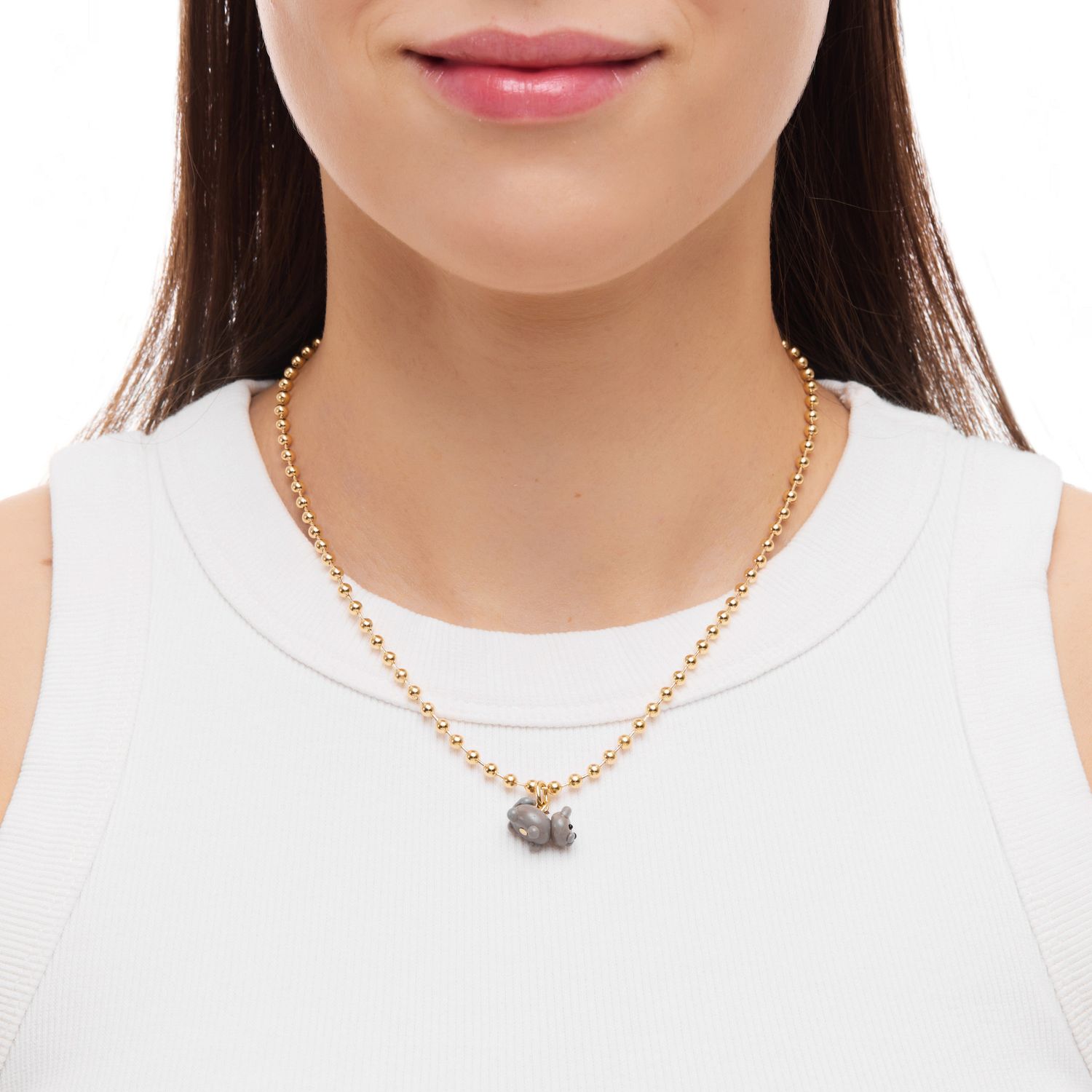 Колье Favorite Fluffy Necklace - Grey Cat