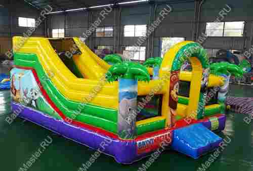 Коммерческий надувной батут "Сафари-джунгли" 6*5*2,8 м