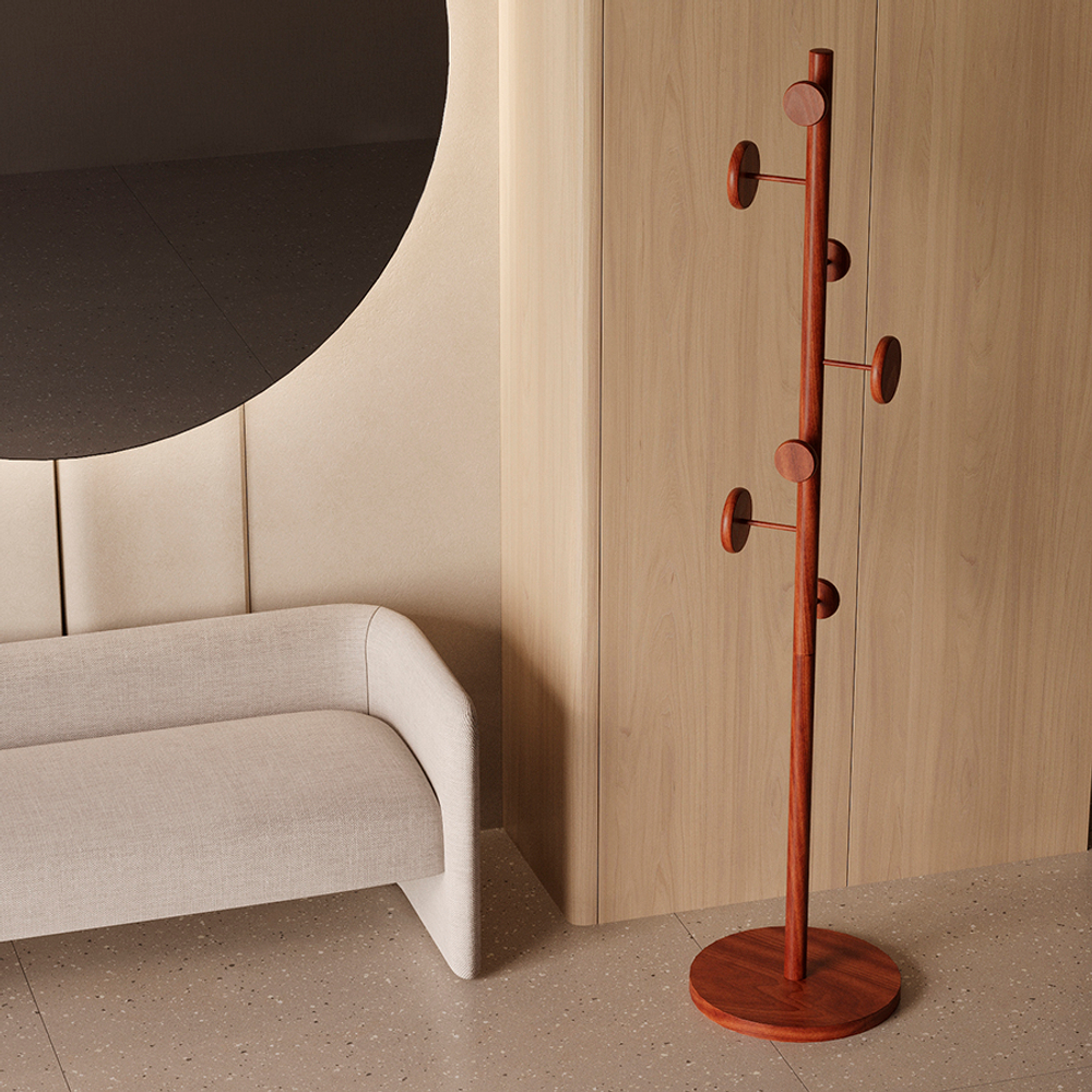 Вешалка напольная Bergenson Bjorn Olavy, 173 см, светлый орех