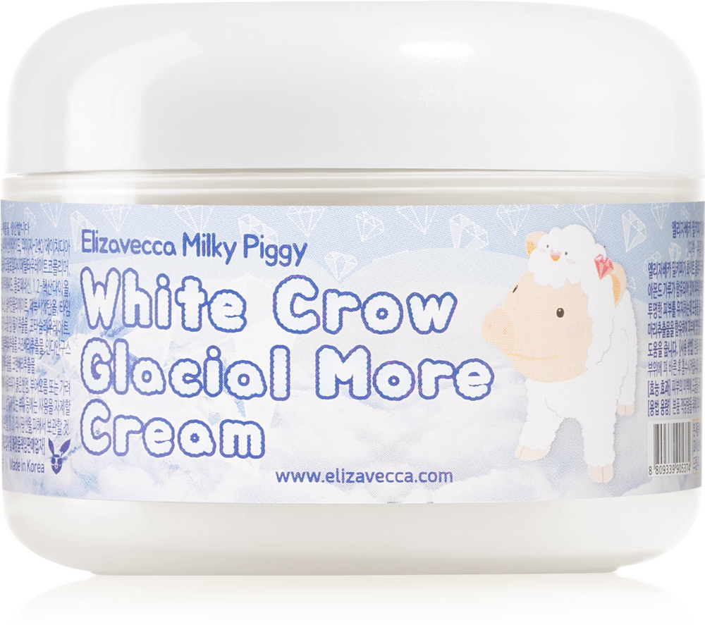 Elizavecca Milky Piggy White Crow Glacial More Cream - осветляющий увлажняющий крем /   100  ml  / GTIN 8809339905374