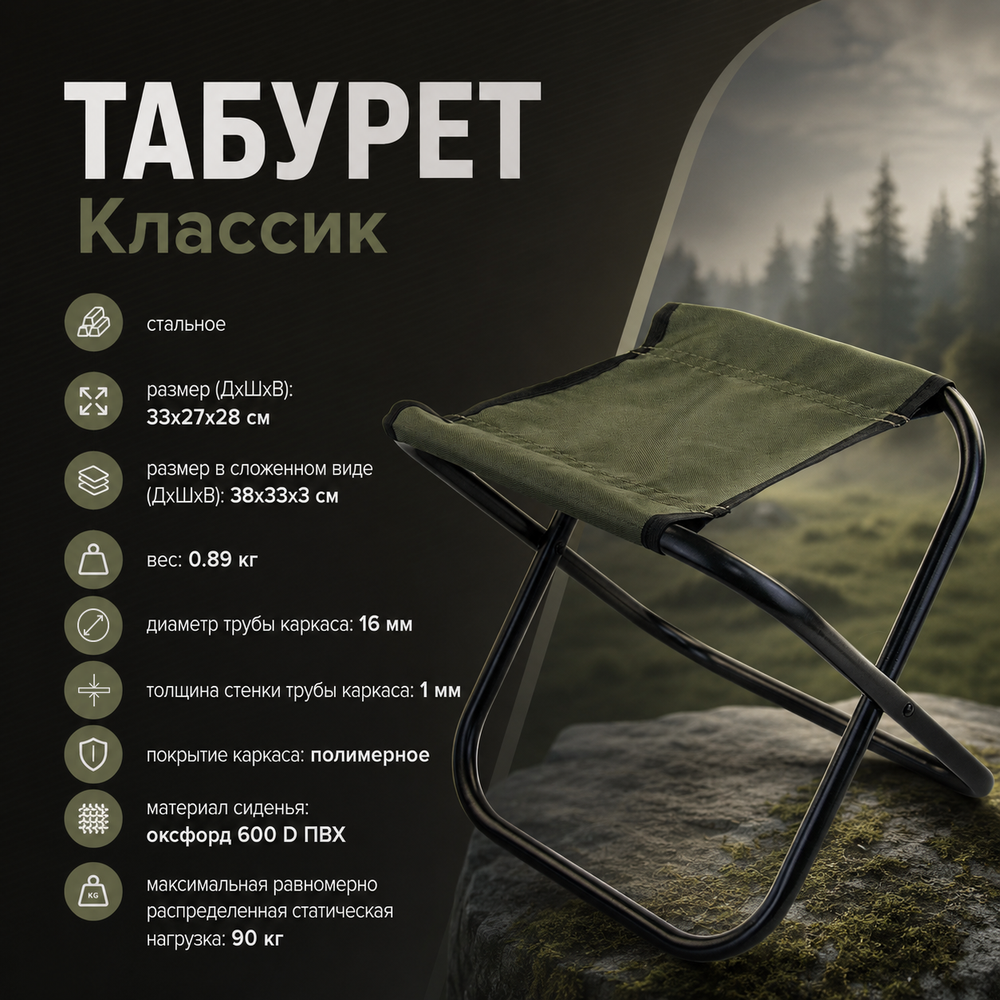 Табурет "Классик" стальной