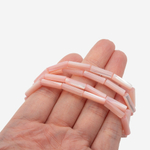 Перламутр морских ракушек, оттенок "Розовый", трубочки 4*14мм