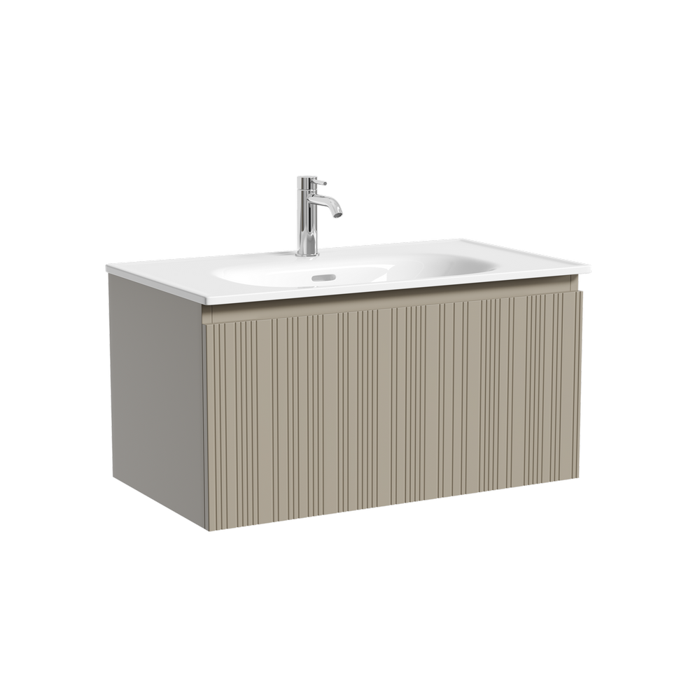 Тумба подвесная SANCOS Code 785х453х400, c одним ящиком оснащенным доводчиками, цвет серая платина , арт. CD80GP