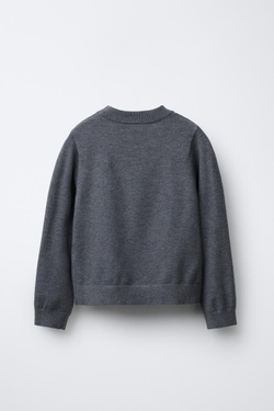 ZARA ТОНКИЙ ТРИКОТАЖНЫЙ СВИТЕР, АНТРАЦИТОВО-СЕРЫЙ