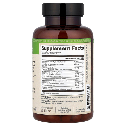 NatureWise, Total Colon Care®, средство для детоксикации и очищения клетчатки, 60 веганских капсул