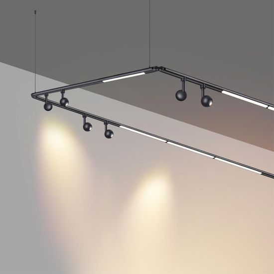 359369 KONST NT24 034 черный Светильник диммир. со сменой цв. температ. (управл. - пульт ДУ или прилож. Smart Life) IP20 LED 8W 48V 3000-6000К GLAT