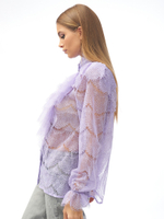 Блуза кружево с жабо