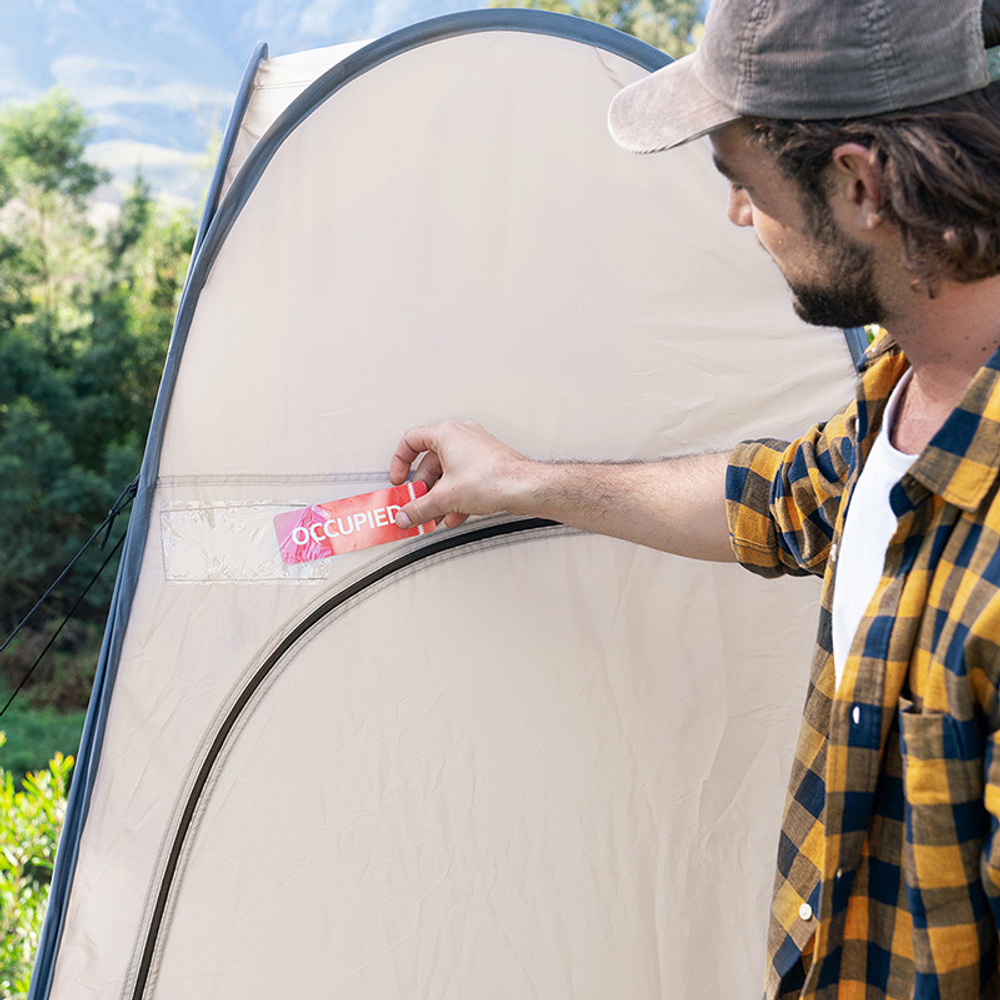 Палатка Naturehike быстрораскрываемая, душ-туалет, коричневый