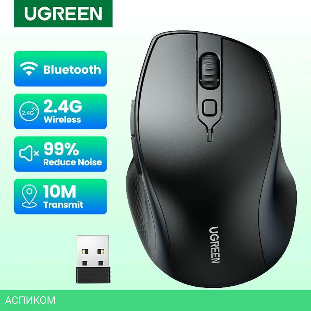 Мышь Ugreen MU101-90395 Black (90395)