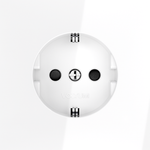 Розетка встраиваемая VOLTUM S70 с заземлением и защитными шторками, 16А, (белый глянцевый)