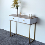 Туалетный столик консоль ROYAL 5311 эко (Макиато-Золото-р.золото)