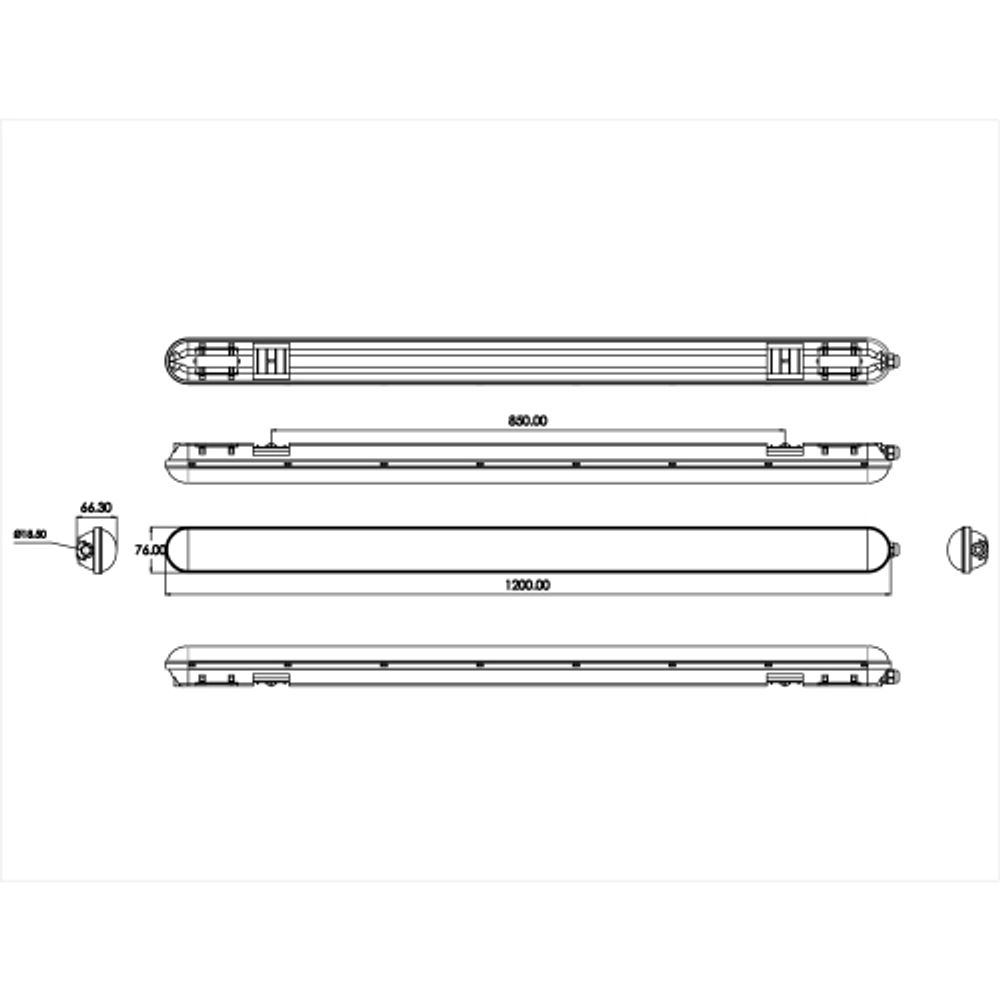 Линейный светодиодный светильник ЭРА SPP-201-0-65K-036 36Вт 6500К 3420Лм IP65 1200 матовый