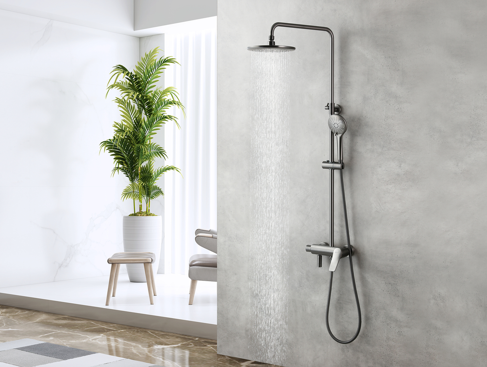 Смеситель Lemark Bronx LM3762GM для душа с регулируемой высотой штанги