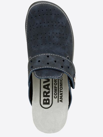 501 | "Natasa" | Темно-синие женские медицинские сабо с закрытым носом