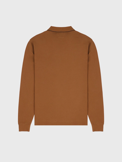 Поло с длинным рукавом C.P. Company Stretch Piquet Slim Line Brown
