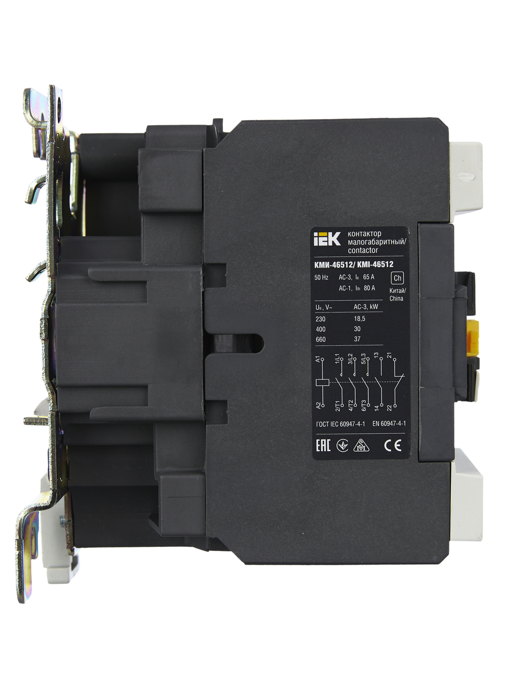 Контактор КМИ-46512 65А 230В/АС3 1NO;1NC IEK