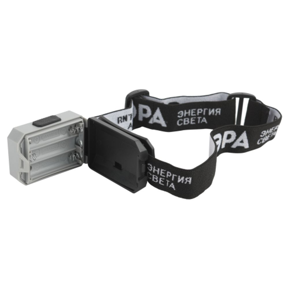 Фонарь налобный светодиодный ЭРА GB-708 Шторм, на батарейках, 4 режима, 5 Вт, СОВ, 3хААА