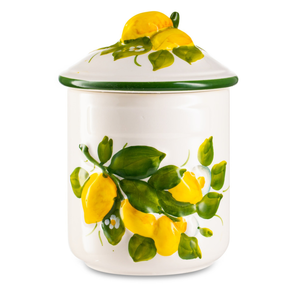 Банка для печенья 10х10см Edelweiss Лимоны и цветы