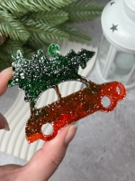 Новогодняя игрушка Машинка с Елкой