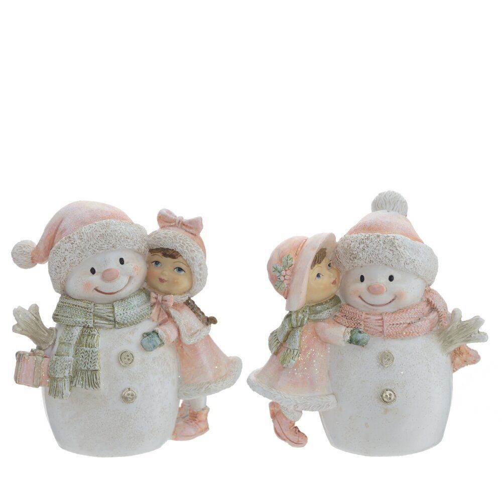 GAEM Фигурка декоративная "Девочка и снеговик", L11 W6 H11 см, 2в.