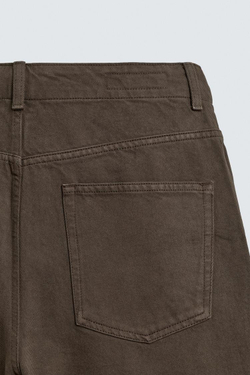 ZARA БРЮКИ КАРГО STRAIGHT FIT, КОРИЧНЕВЫЙ
