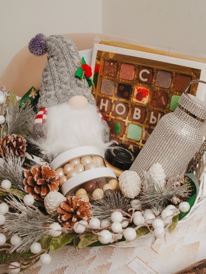 Корзина подарочная "Золотой Новый Год"