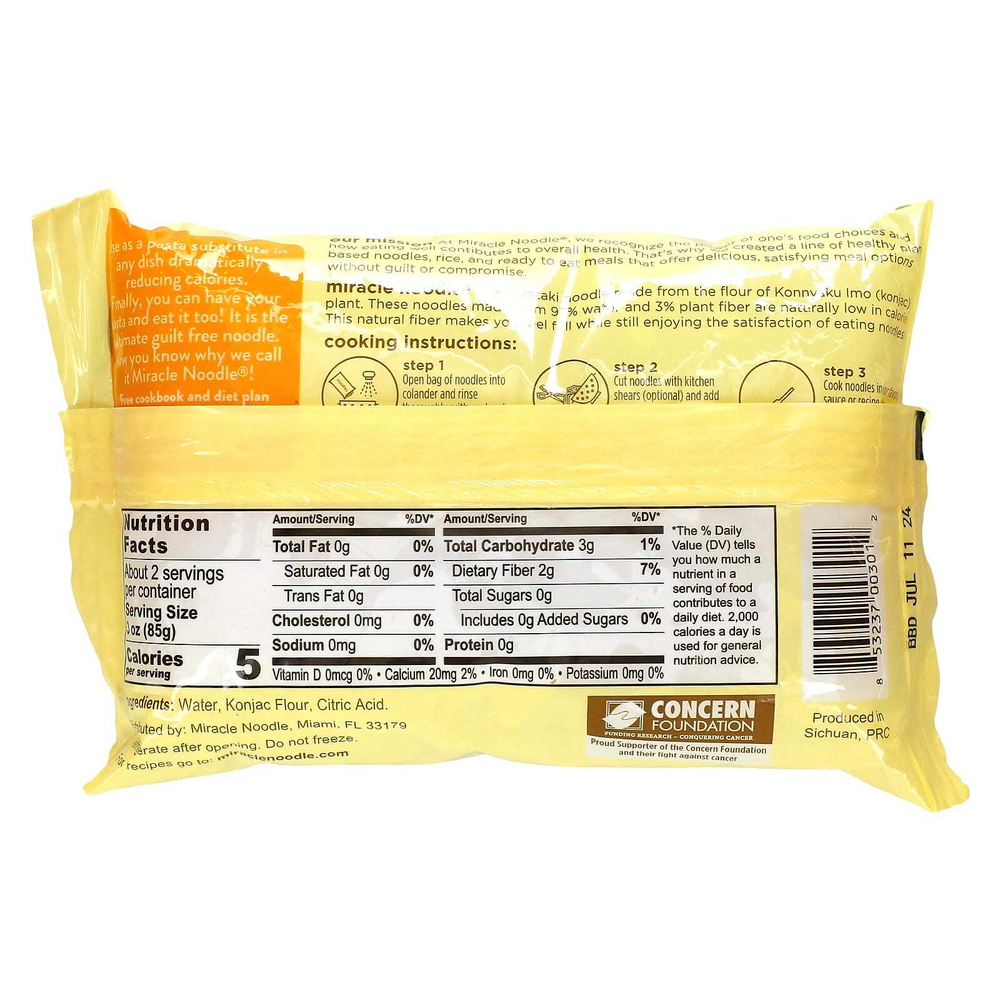 Miracle Noodle, феттучини, 200 г (7 унций)