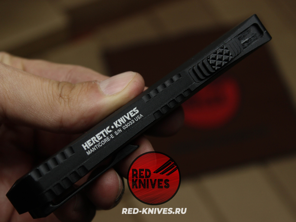 Heretic Knives Manticore-E T/E - черная рук, черный клинок RK/Н97