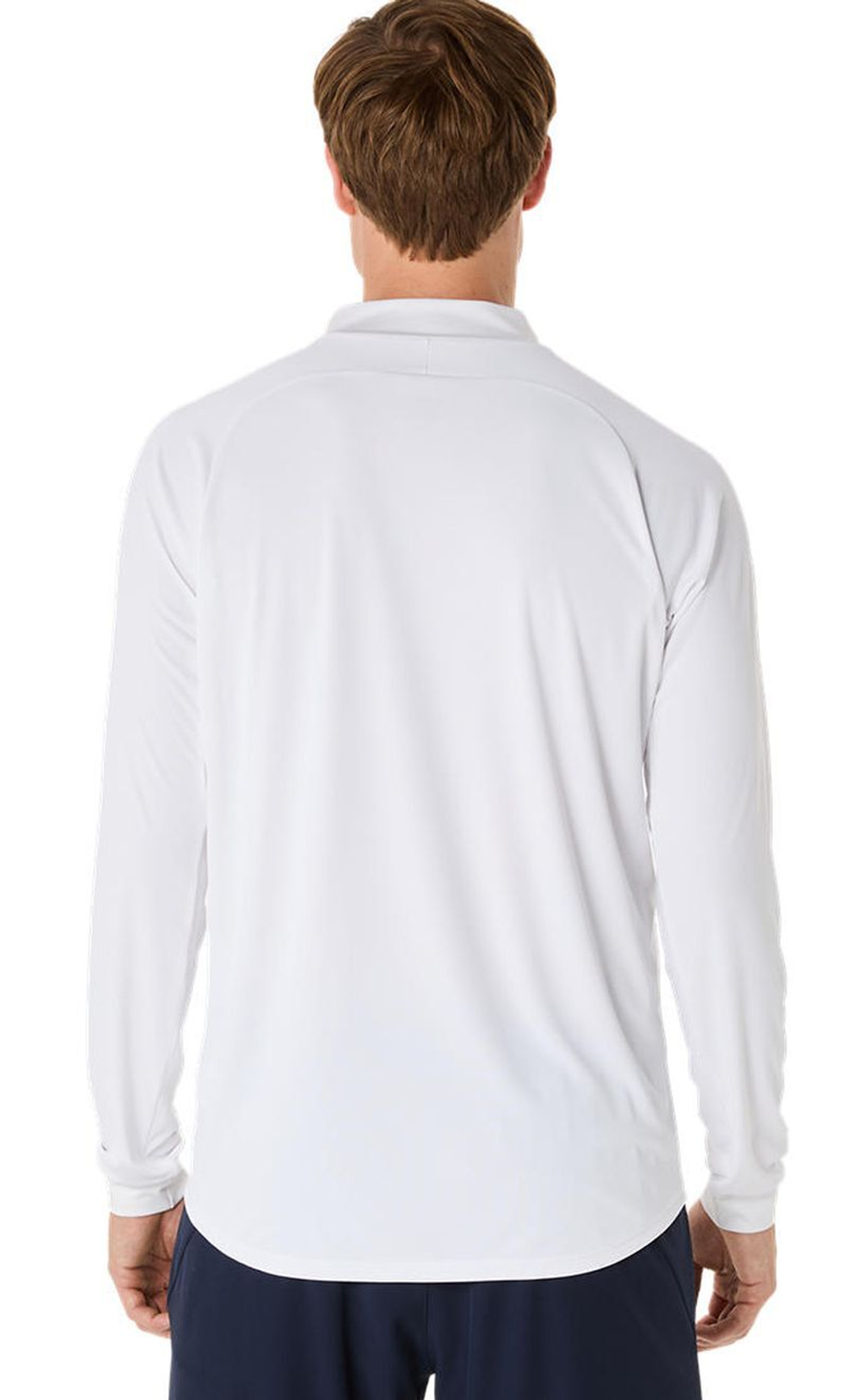 Мужская теннисная футболка с длинным рукавом Asics Match Long Sleeve 1/2 Zip - brilliant white