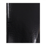 Тетрадь 48л., А5, клетка, Alingar "Black Croco metallic", скрепка, дизайнерский картон, тиснение, блок офсет, 100% белизна