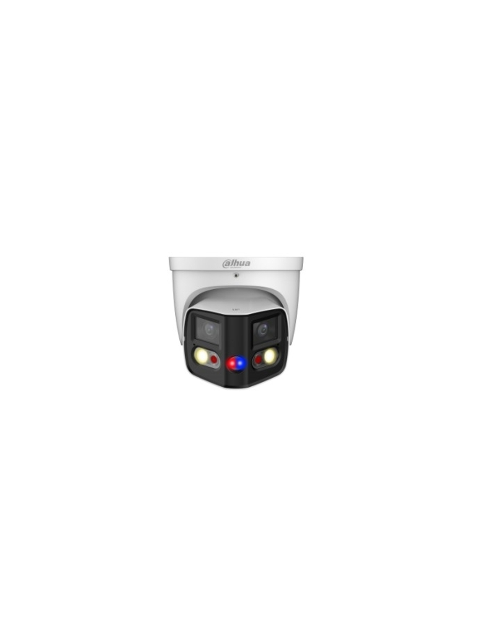 DAHUA DH-IPC-PDW3849P-A180-E2-AS-PV-0280B Уличная купольная IP-видеокамера DUO с ИИ и активным сдерживанием 2x 4Мп, 1/2.7” CMOS, моторизованный объектив 2.8мм, видеоаналитика, ИК 25м, LED 20м