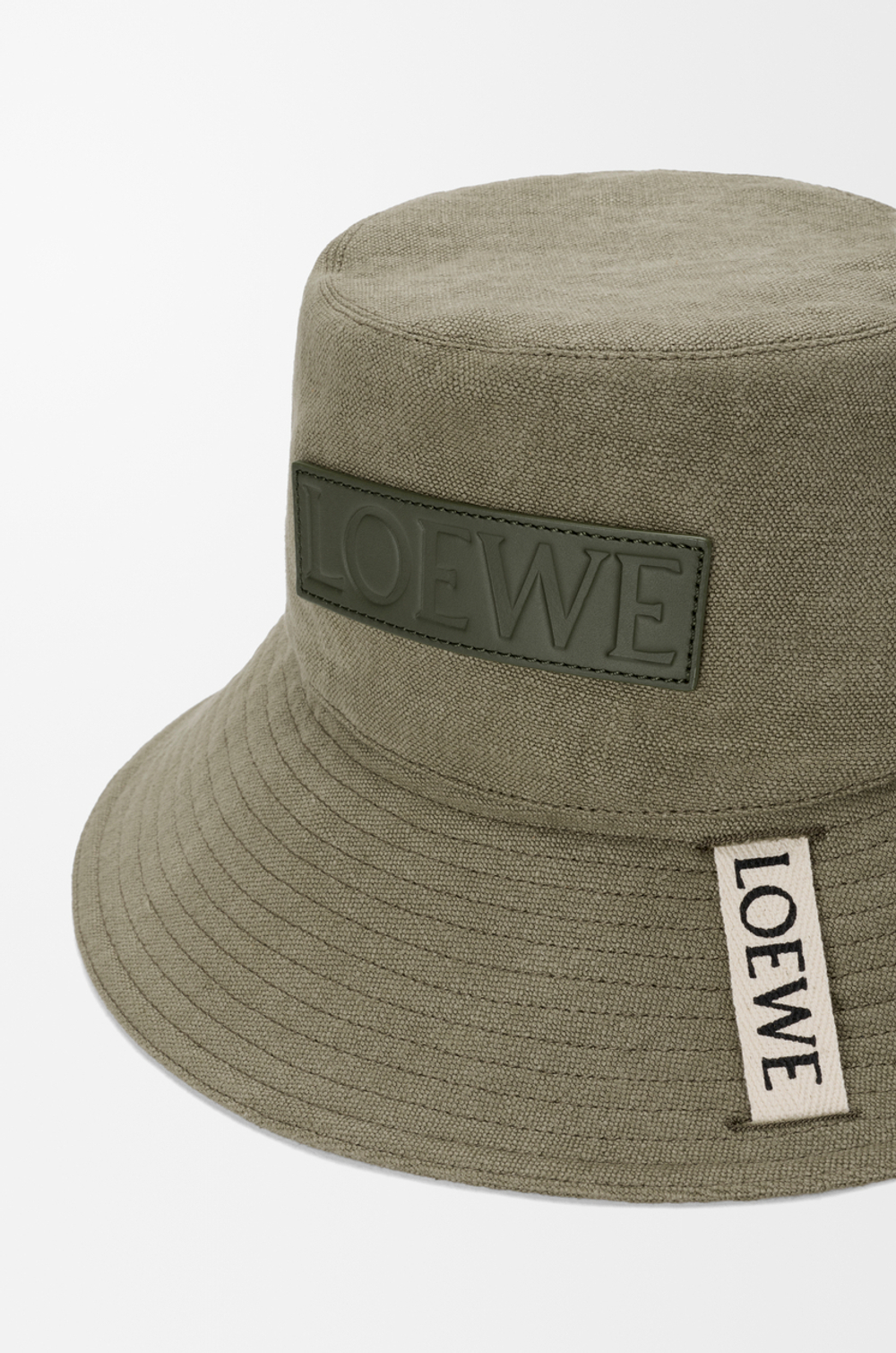 Loewe Шляпа из парусины, темный хаки