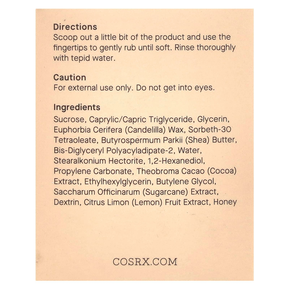 CosRx, Скраб для губ, мед и сахар, 20 г (0,7 унции)