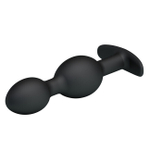 Анальная втулка для ношения со смещенным центром тяжести Silicone Anal Balls (Цвет: черный)