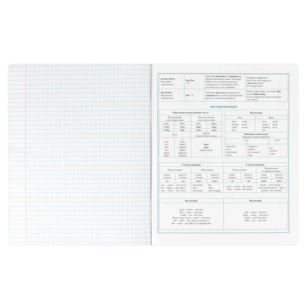 Тетрадь предметная арт. 56802/ 5 "ВОЛШЕБНОЕ ПЕРО" АНГЛИЙСКИЙ ЯЗЫК /48 л., А5+, вн.блок - клетка, белый офсет, мягкий пер