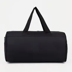 Сумка спортивная на молнии, наружный карман, цвет чёрный/синий