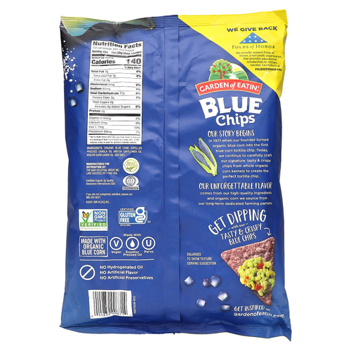 Garden of Eatin', чипсы из тортильи с голубой кукурузой, 283 г (10 унций)