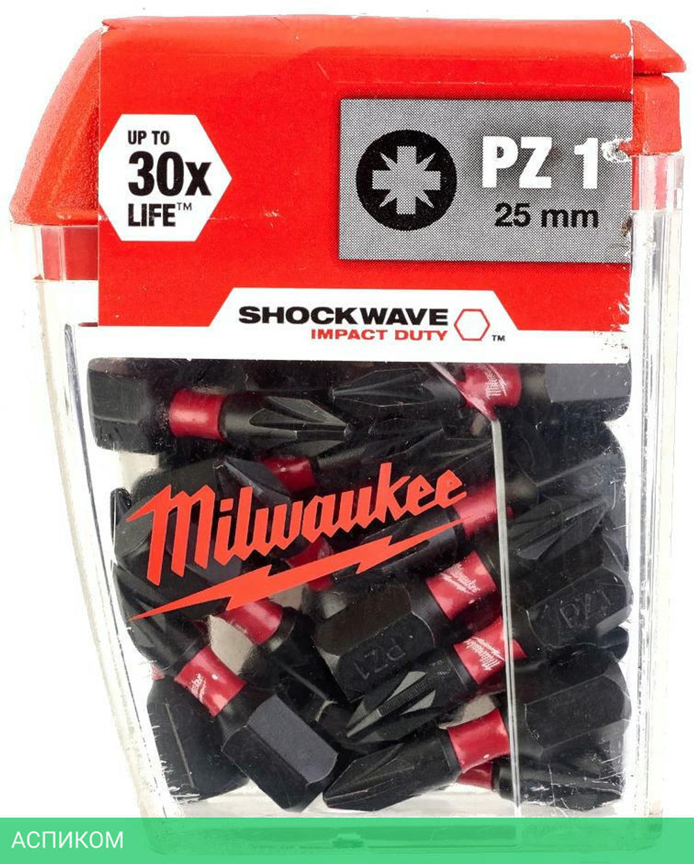 Бита Milwaukee Shockwave PZ1 25мм 25шт (4932430861)
