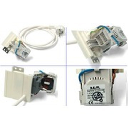 Фильтр сетевой +провод 1,5м стиральной машины Indesit, Ariston, Whirlpool  (94203, 115769, 270937)