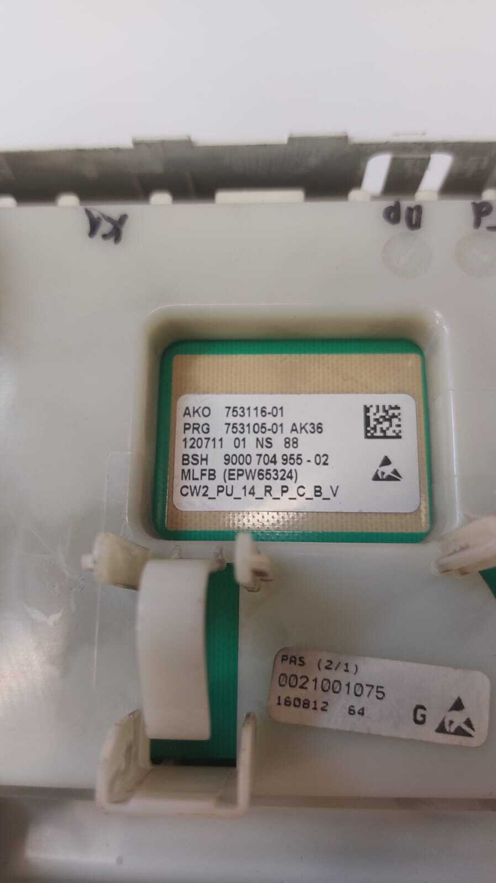 94 Электронный модуль (с пластиком) для стиральных машин Siemens 9000704955 б/у