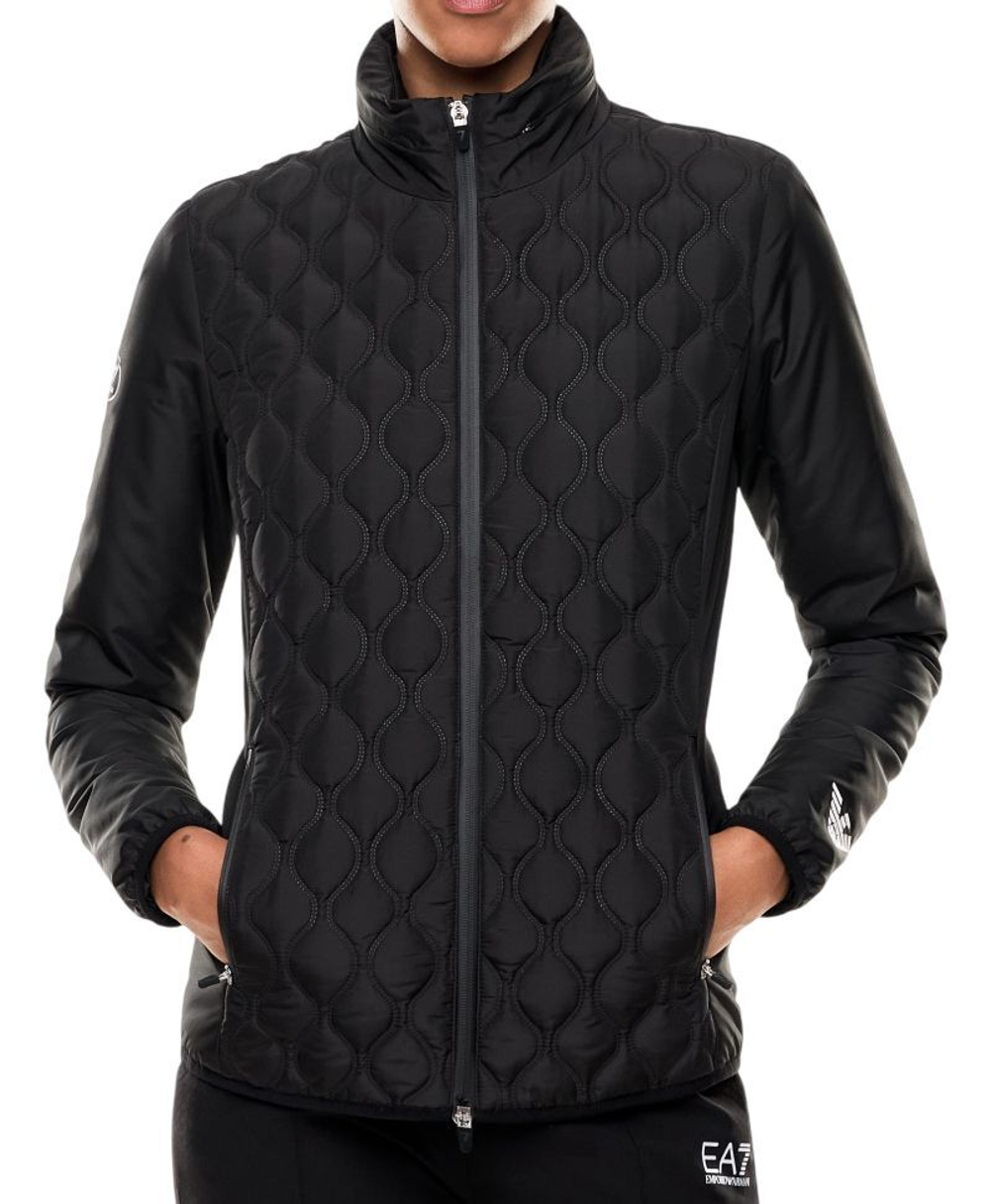 Женская теннисная куртка EA7 Golf Pro Ventus7 Technical Fabric - black beauty