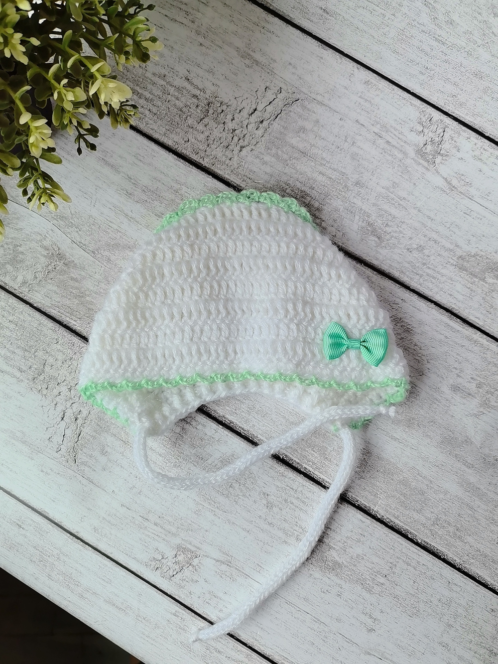 Шапка для новорожденного МЯТА