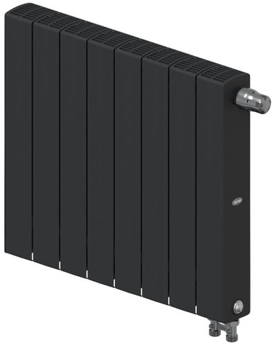 Радиатор Rifar SUPReMO Ventil 500 "антрацит" (RAL 7016) - 8 секций подключение нижнее (правое)