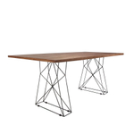 Прямоугольный обеденный стол MI2007T/1107 с ножками из черной стали