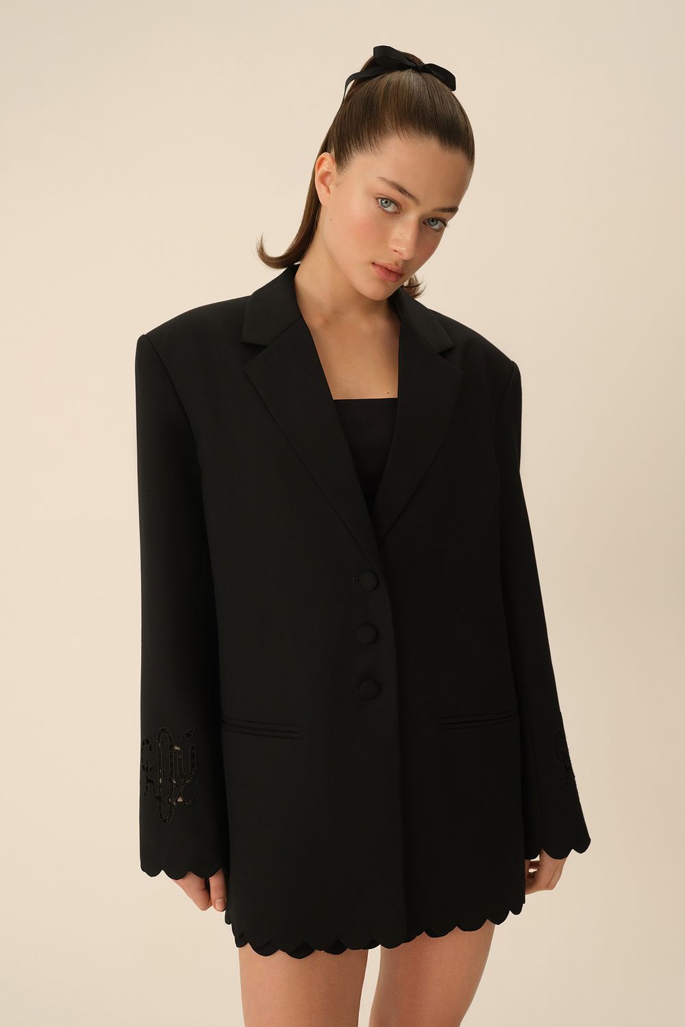 Жакет с ришелье ((Romantic CEO)), черный