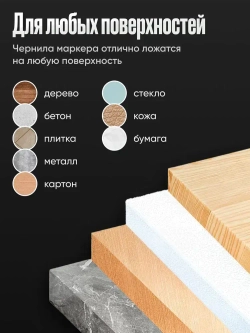 Маркер строительный тонкий двусторонний разметочный с длинным наконечником / 4 шт (черный, красный, зеленый, синий) / Маркеры строительные набор для разметки по металлу, дереву, стеклу, ткани