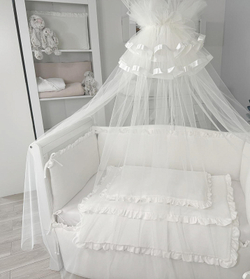 Комплект постельного белья Lepre New Royal Collection 4 предмета 120х90 см экрю