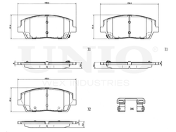 Колодки тормозные диск. передние UNIO BRP-20074